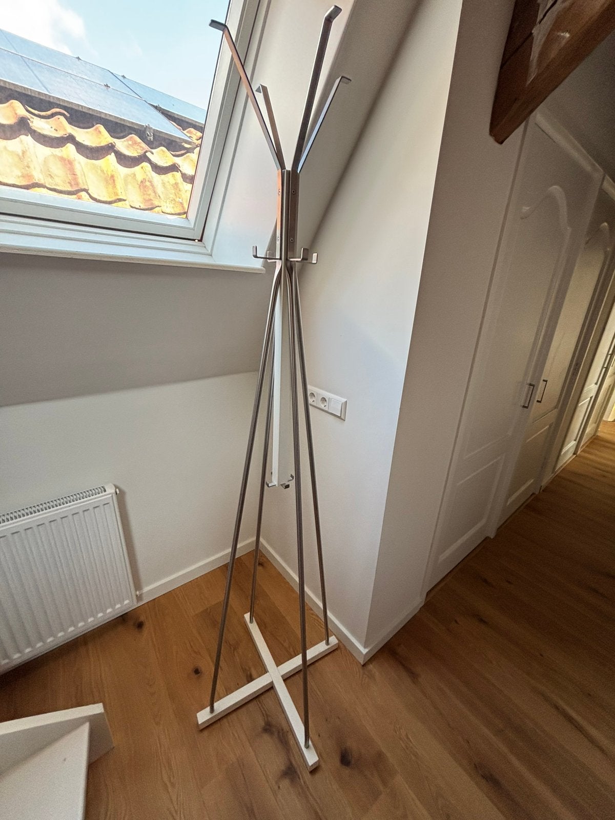 IKEA Tjusig kapstok staand wit - 193cm hoog, Ophalen, Zo goed als nieuw, Staande kapstok, 150 tot 200 cm