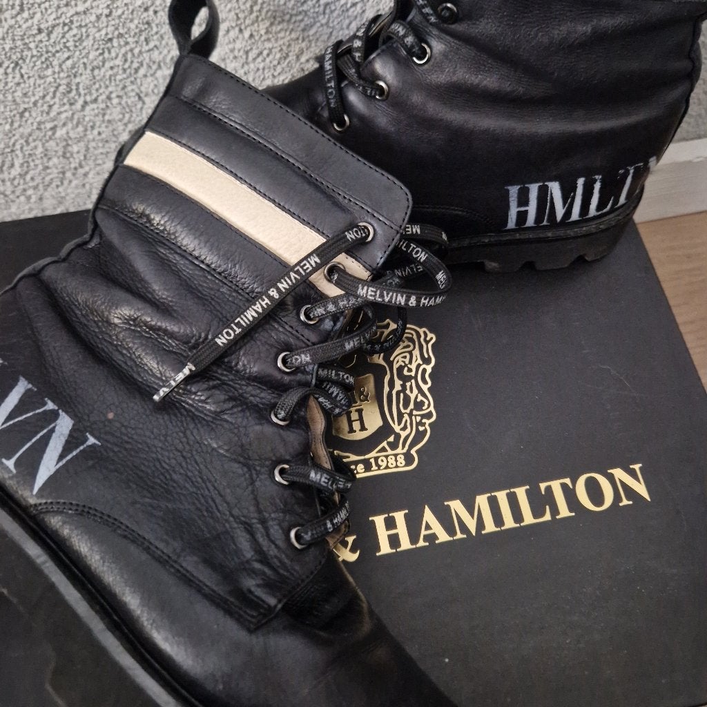 Melvin & Hamilton boots logo Maat 39, Verzenden, Zwart, Lage of Enkellaarzen, MELVIN&HAMILTON