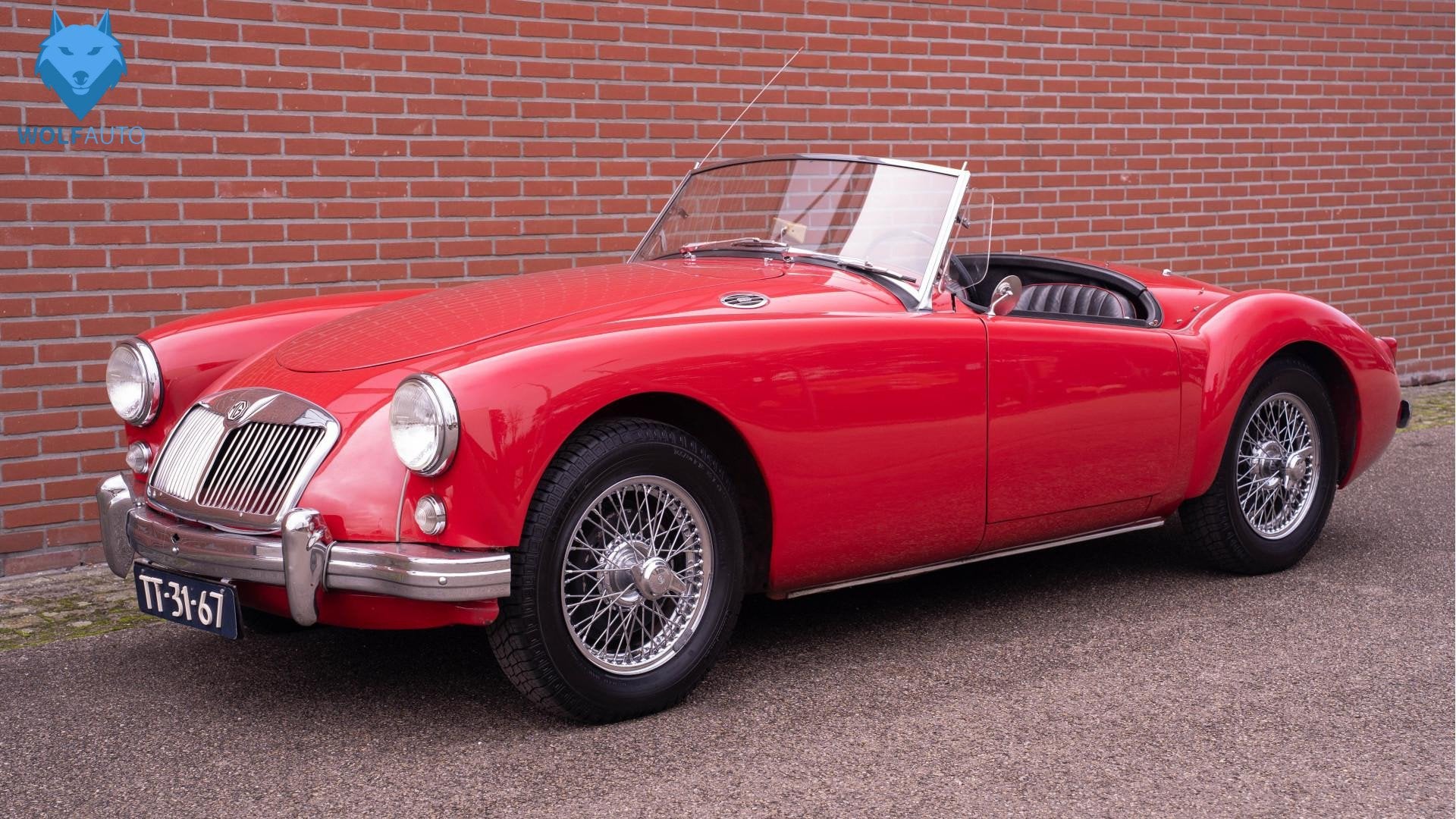 MG A A 1500 MK1 NETTE AUTO! UIT COLLECTIE Cabriolet, Stof, Zwart, Cabriolet, Origineel Nederlands
