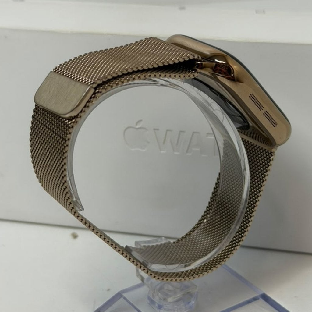 Apple Watch Series 11 42mm Cellular Goud Milanese | ZGAN, Sieraden, Tassen en Uiterlijk, Apple, Zo goed als nieuw, Support@apple.com