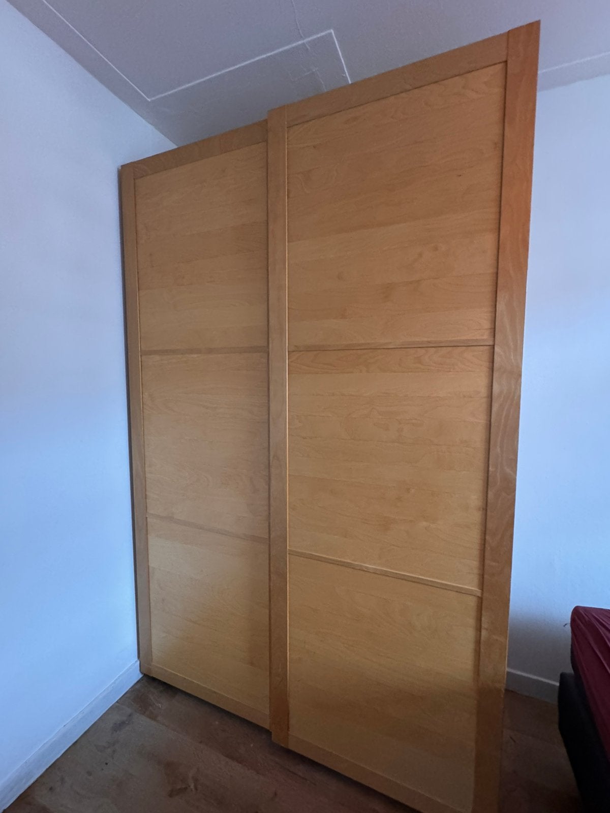 PAX kast met schuifdeuren in hout kleur, Ophalen, Gebruikt, 200 cm of meer, 150 tot 200 cm