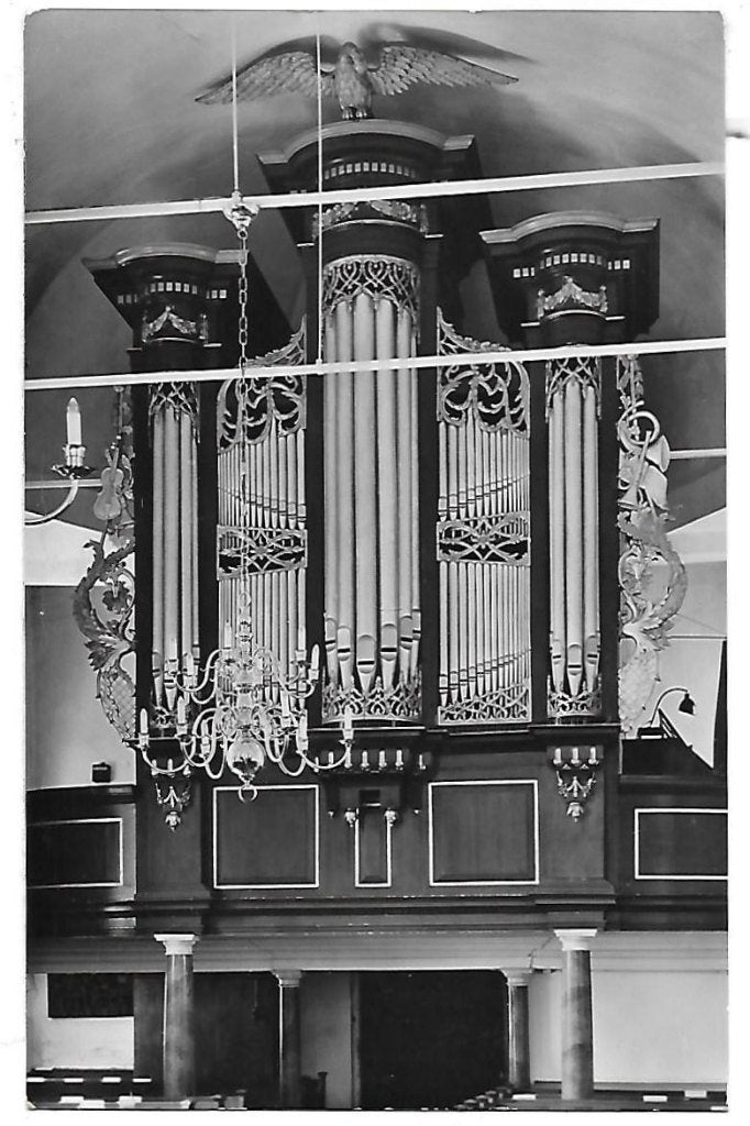 Zuidlaren Orgel Kerk oude ongelopen Ansichtkaart ( A2121, Ophalen of Verzenden, 1960 tot 1980, Ongelopen