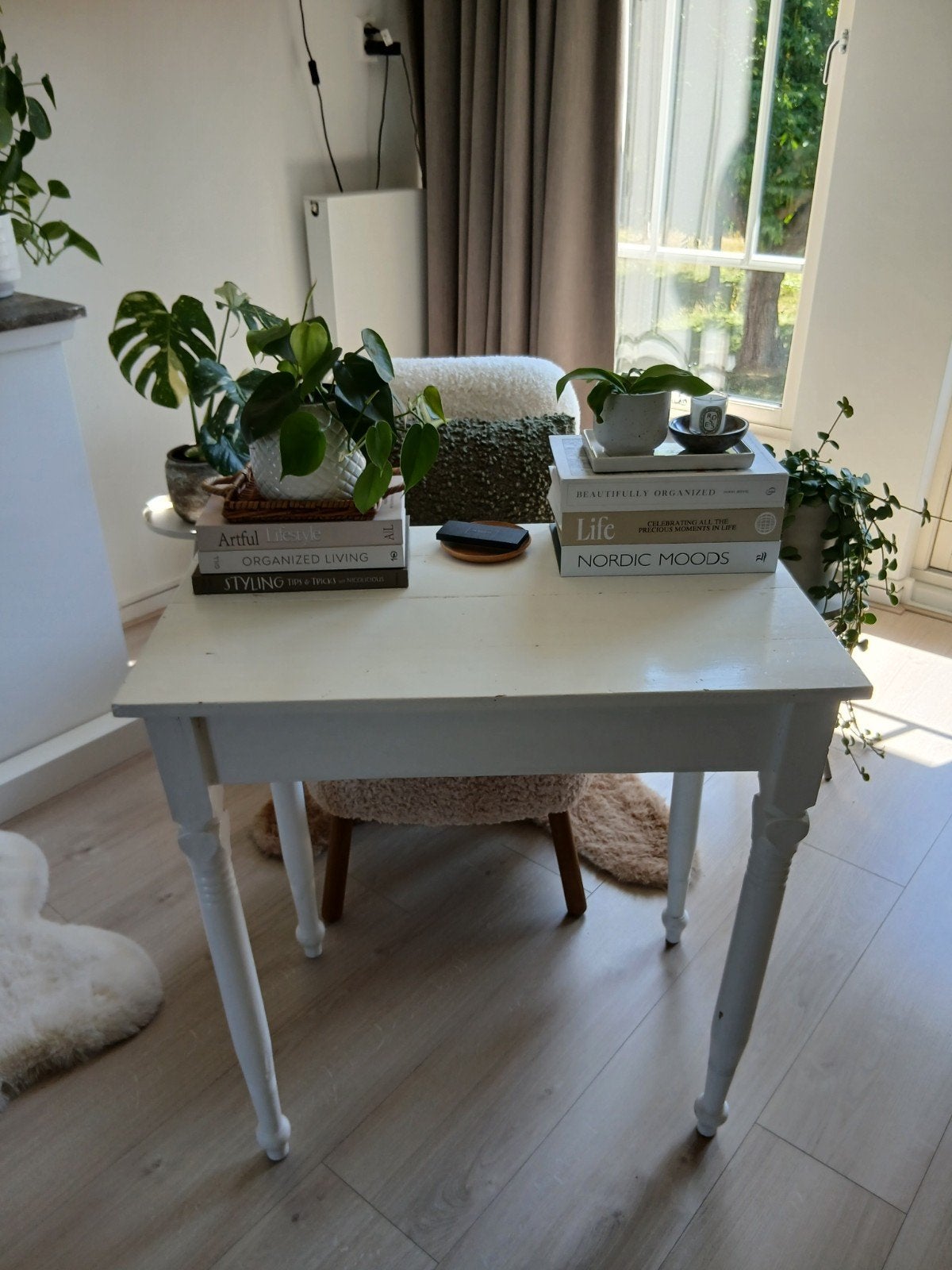 Prachtig brocante tafel van hout voor maar €34,99, Ophalen, Gebruikt, 50 tot 100 cm, Antiek, brocante