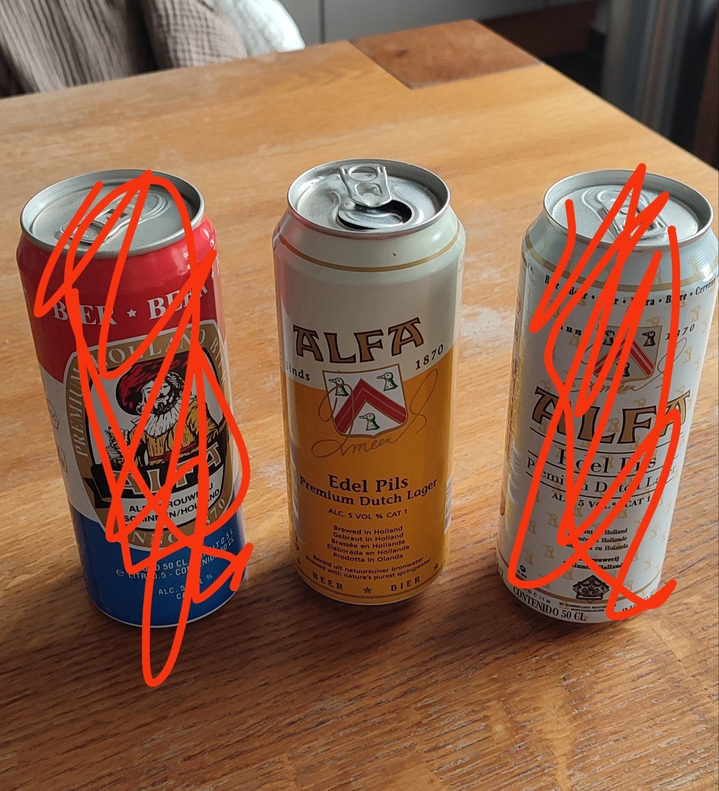 Leeg oud Alfa bierblikje, Verzamelen, Ophalen of Verzenden, Gebruikt