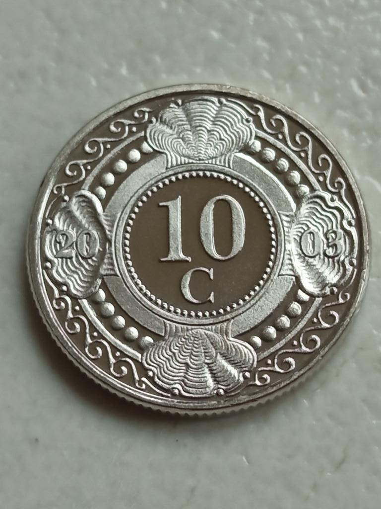 Nederlandse Antillen 10 cent 2003., Postzegels en Munten, Munten | Amerika, Ophalen of Verzenden, Midden-Amerika, Losse munt