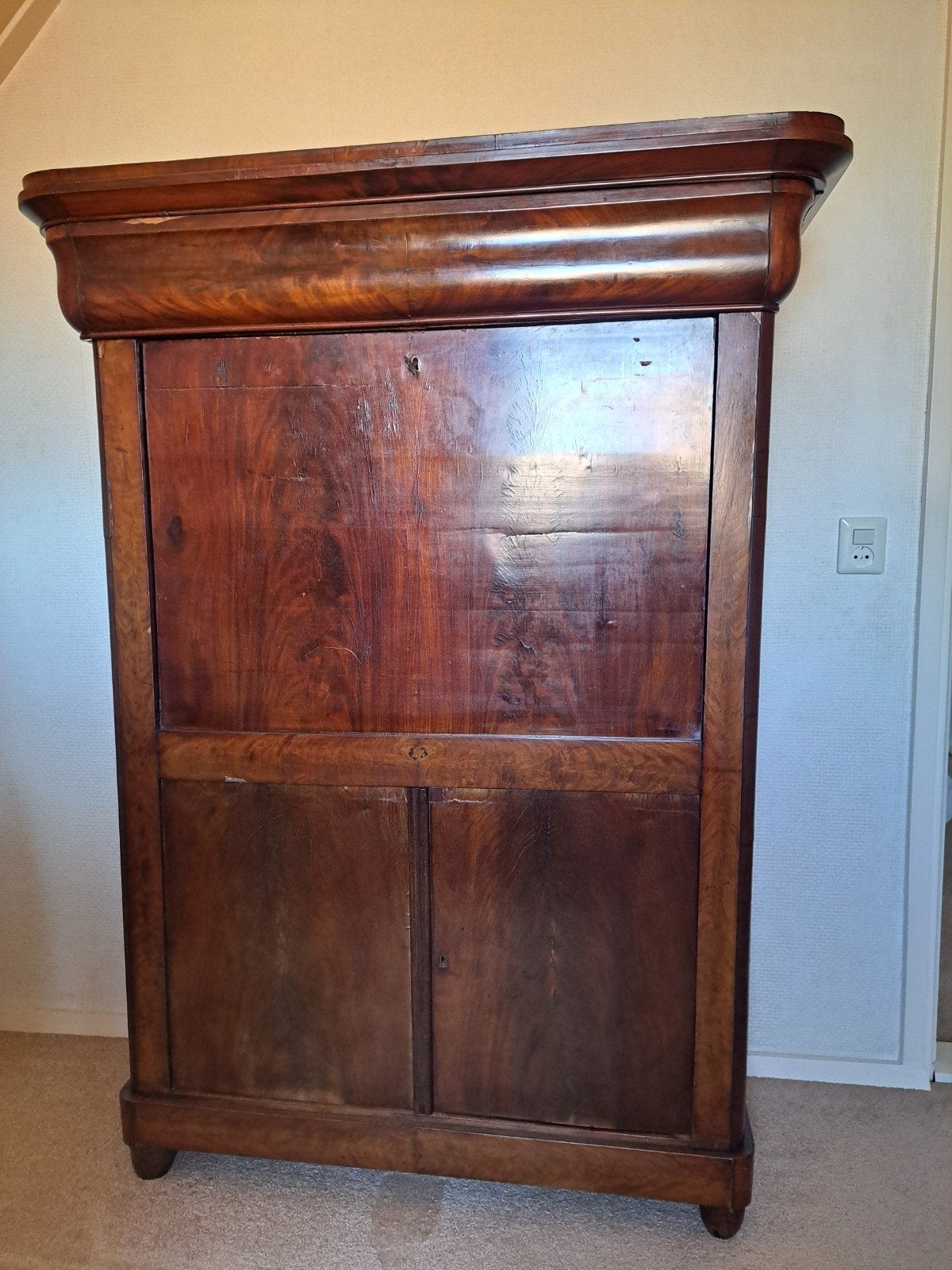 oude secretaire bureaukast kabinet, Huis en Inrichting, Kasten | Secretaires, Ophalen, Gebruikt, Biedermeier