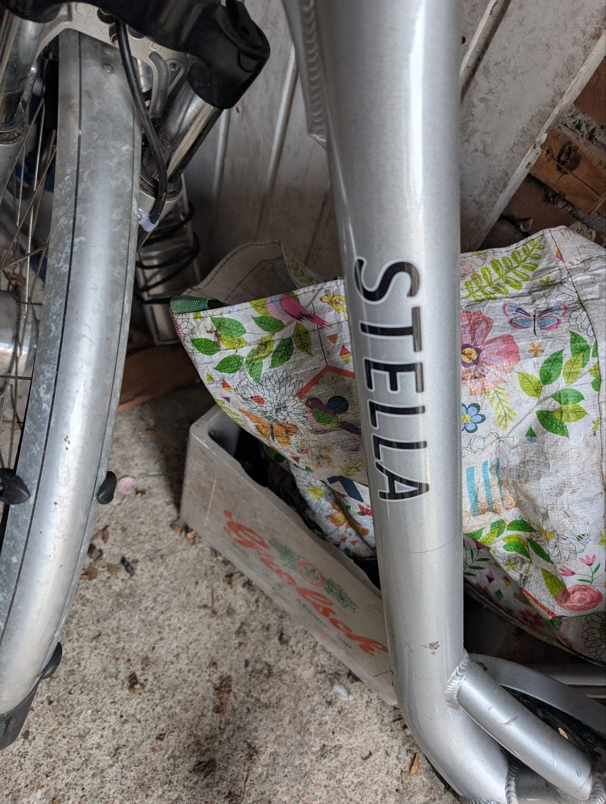 Stella fietsframe - Zilverkleurig, opknapper, onderdelen, Fietsen en Brommers, Ophalen of Verzenden, Gebruikt, Overige merken