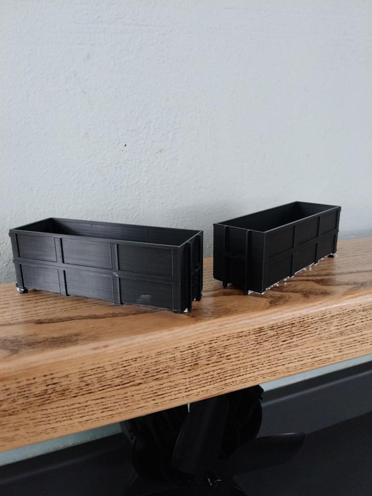 2 lichtgewicht containers 3 d geprint, Hobby en Vrije tijd, Modelauto's | 1:50, Ophalen of Verzenden, Nieuw, Bus of Vrachtwagen