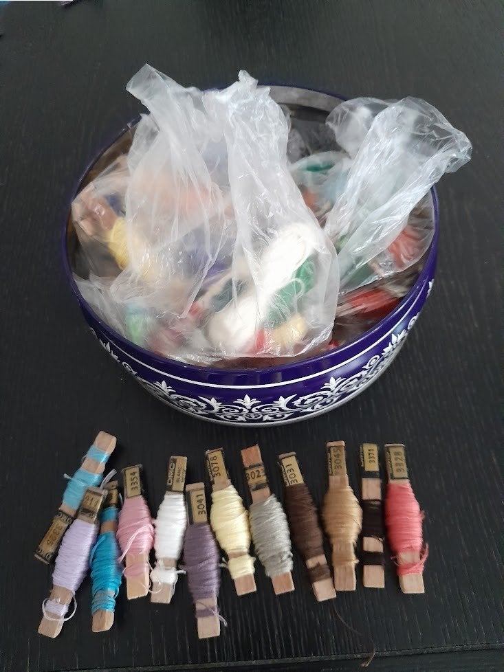 borduren, Ophalen, Zo goed als nieuw, Handborduren, Borduurgaren of Zijde