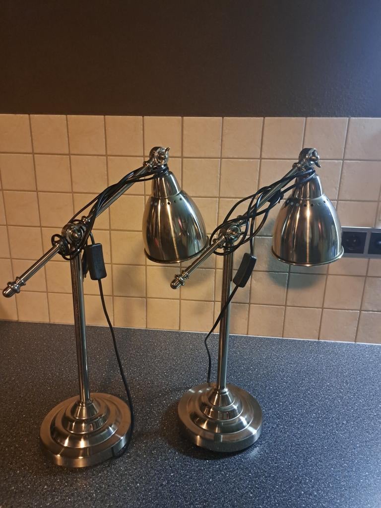 Ikea bureau lampen. 2 stuks, Huis en Inrichting, Lampen | Tafellampen, Verzenden, 50 tot 75 cm