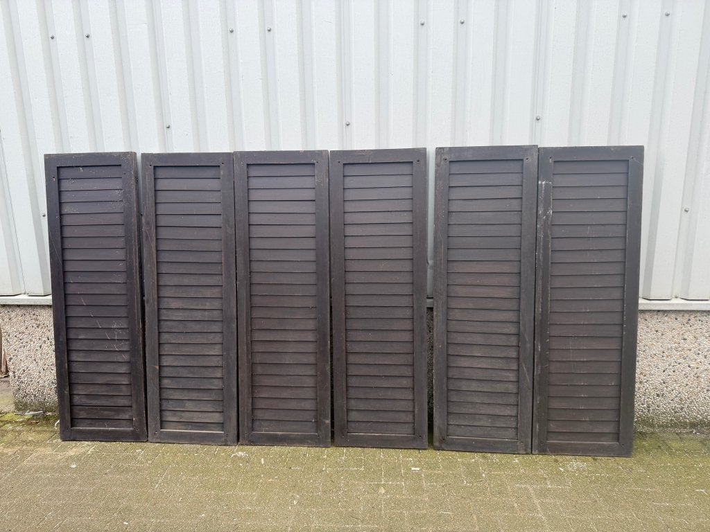6 massieve meranti  raamluiken 53 x 168, La belle porte, Jurgen.hoogenboezem@gmail.com, Minder dan 80 cm, Overige typen