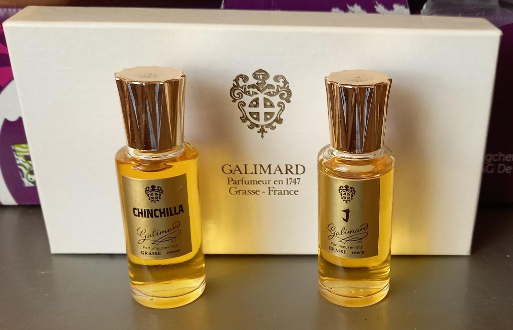 2x Parfums Grasse Galimard France - Chinchilla en J-, Verzenden, Nieuw, Miniatuur, Gevuld