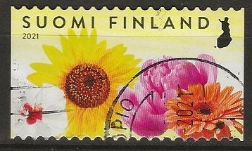 Finland 25, zonnebloem voor thijssen, Verzenden, Finland, Gestempeld