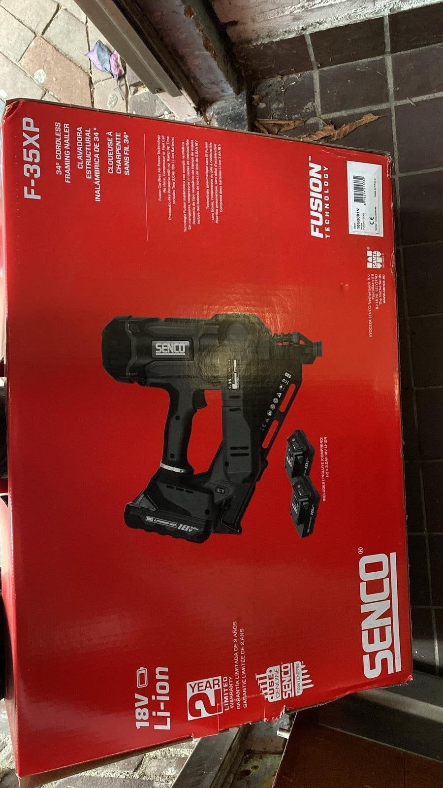 Senco F-35XP Constructietacker met twee accu's NIEUW, Doe-het-zelf en Verbouw, Gereedschap | Overige machines, Nieuw, Ophalen