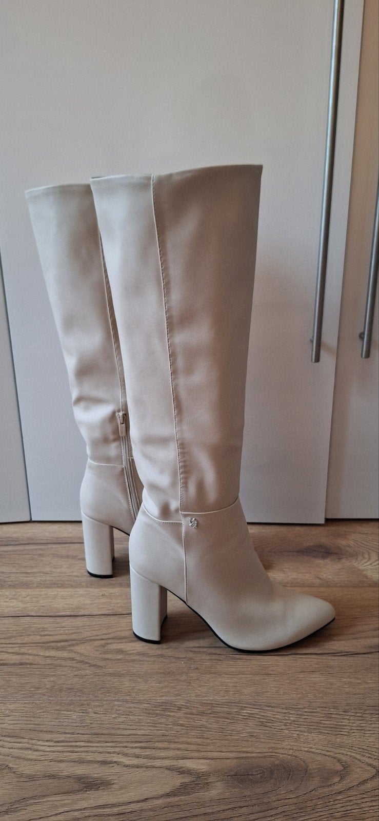 Mexx Krystal Hoge Laarzen - Crème maat 40, Kleding | Dames, Schoenen, Hoge laarzen, Mexx, Beige, Ophalen of Verzenden