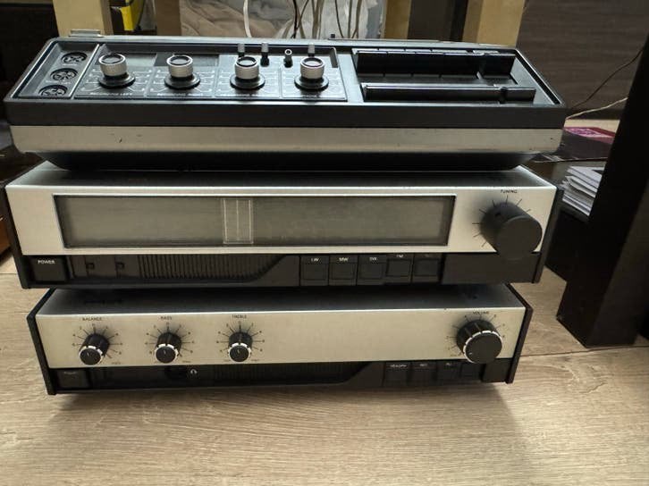 Vintage Philips Stereo Set: Cassettedeck, Tuner, Versterker, Ophalen, Philips, Gebruikt, Cassettedeck