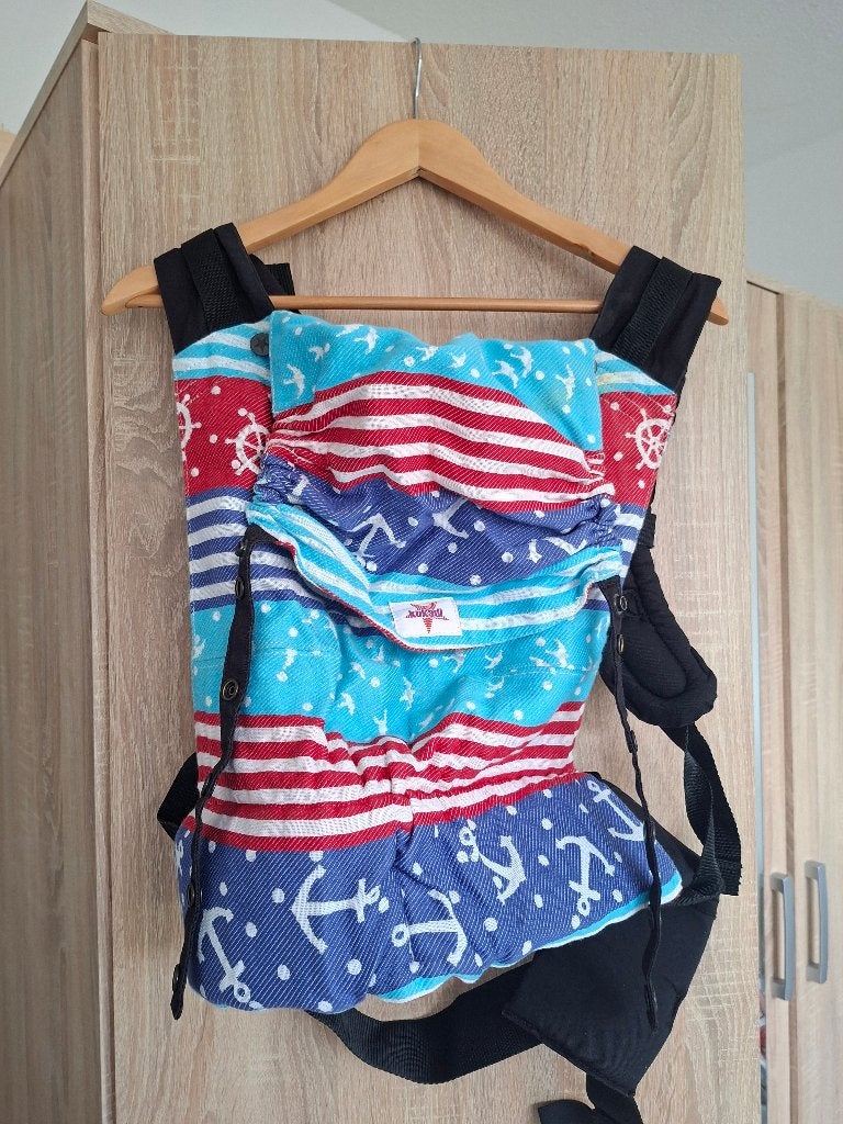 Draagzak Kokadi Ahoi babysize, Gebruikt, Buik of Rug, Draagzak, Ophalen