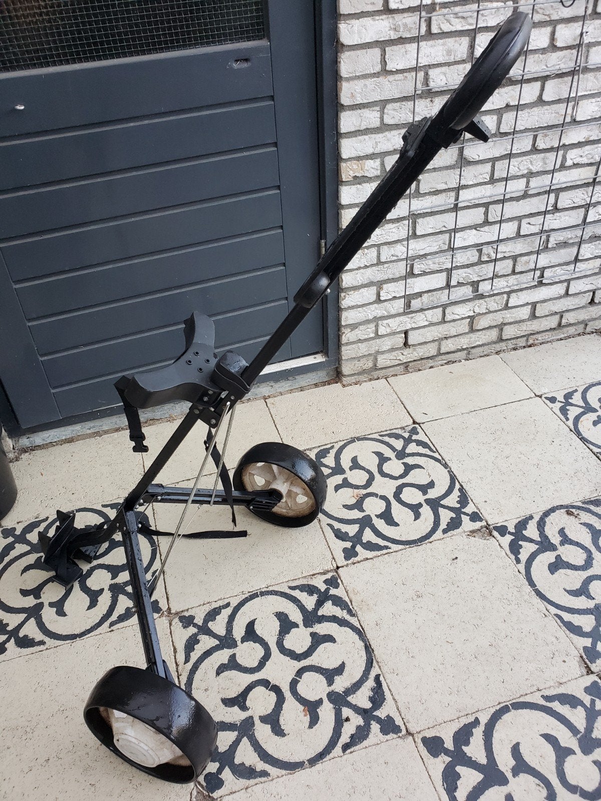 golf trolley zwart