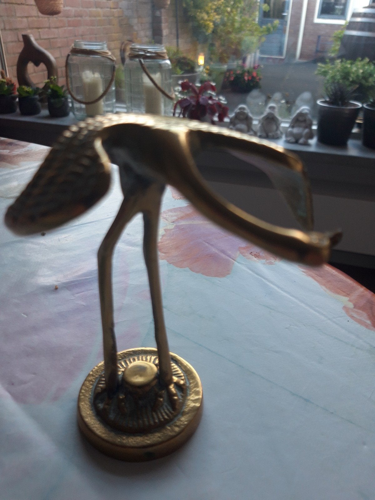 messing kraanvogel., Ophalen of Verzenden