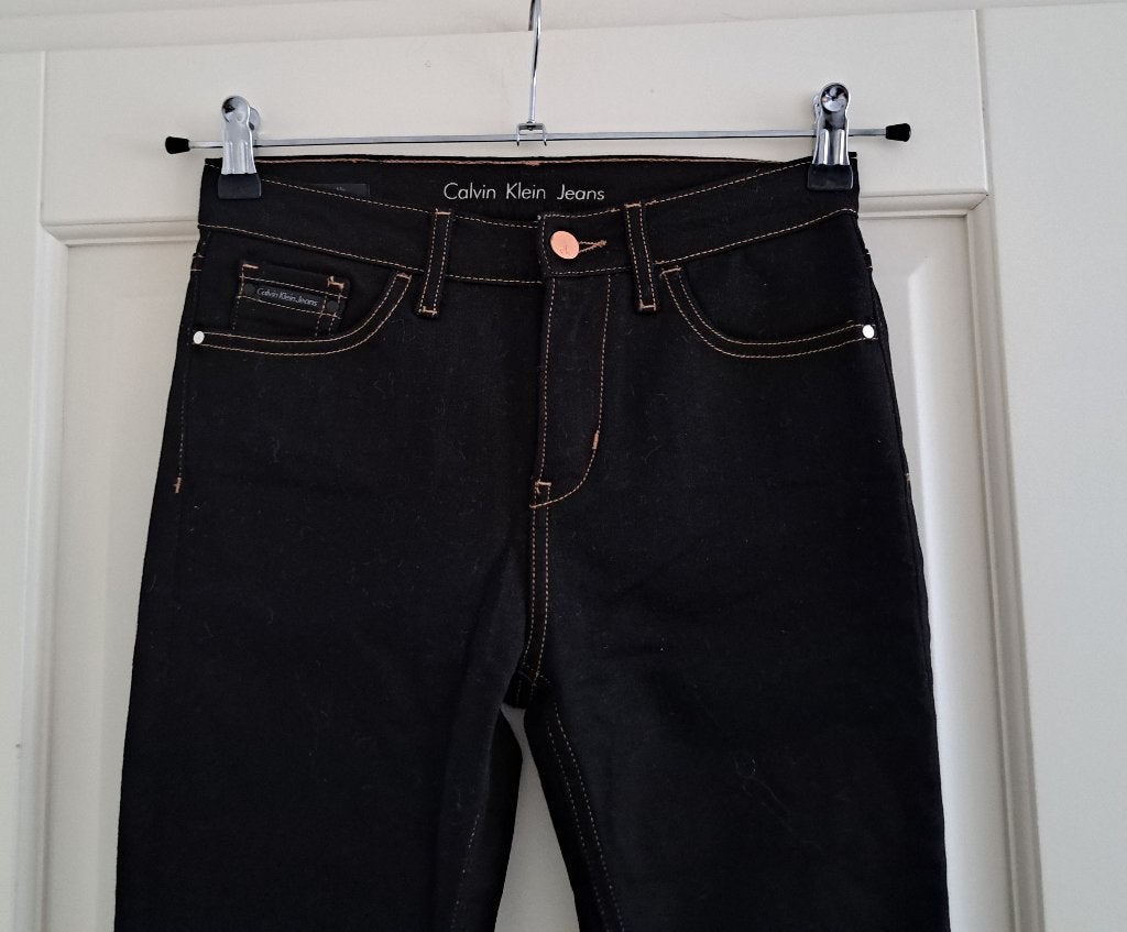 Calvin Klein Jeans raw afgewerkt zwart skinny mt 26 nr 50539, ., Zwart, Ophalen of Verzenden, Zo goed als nieuw