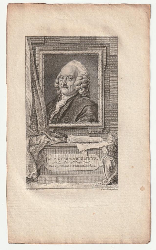 Mr. Pieter van Bleiswijk 1789 Reinier Vinkeles oude gravure, Antiek en Kunst, Kunst | Etsen en Gravures, Verzenden, Portret, Gravure