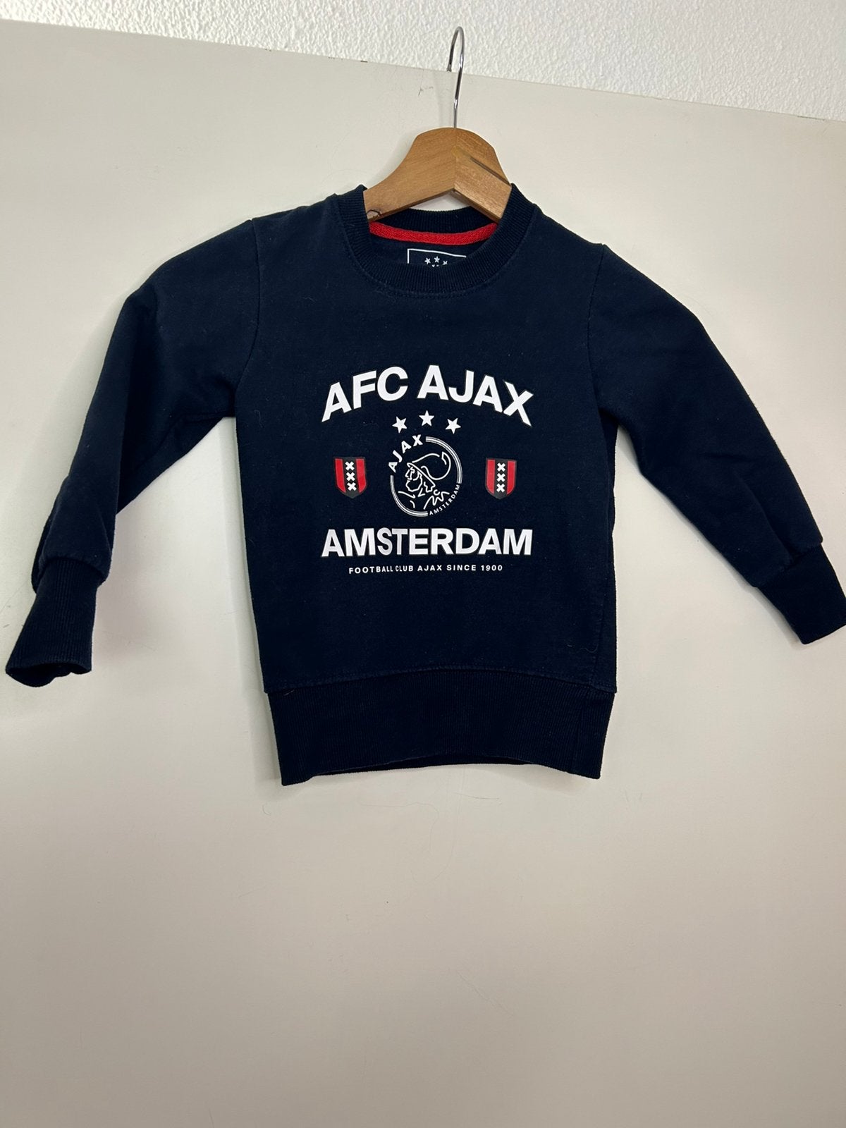 Jongens trui | sweater | Ajax | maat 104/110 | donkerblauw, Kinderen en Baby's, Kinderkleding | Maat 104, Ophalen of Verzenden