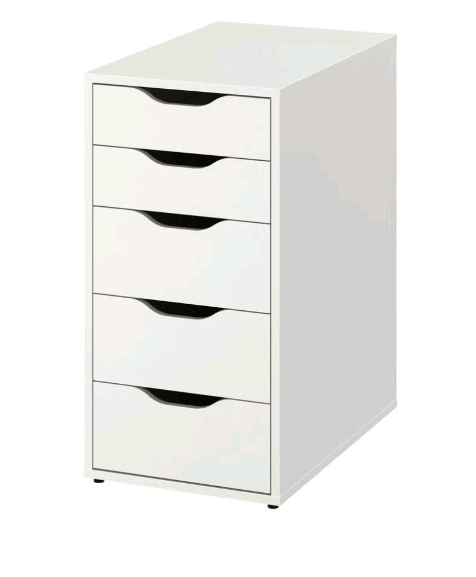 IKEA Alex ladeblok met 5 lades (3 stuks), Huis en Inrichting, Ophalen, Overige materialen, Minder dan 50 cm, Gebruikt
