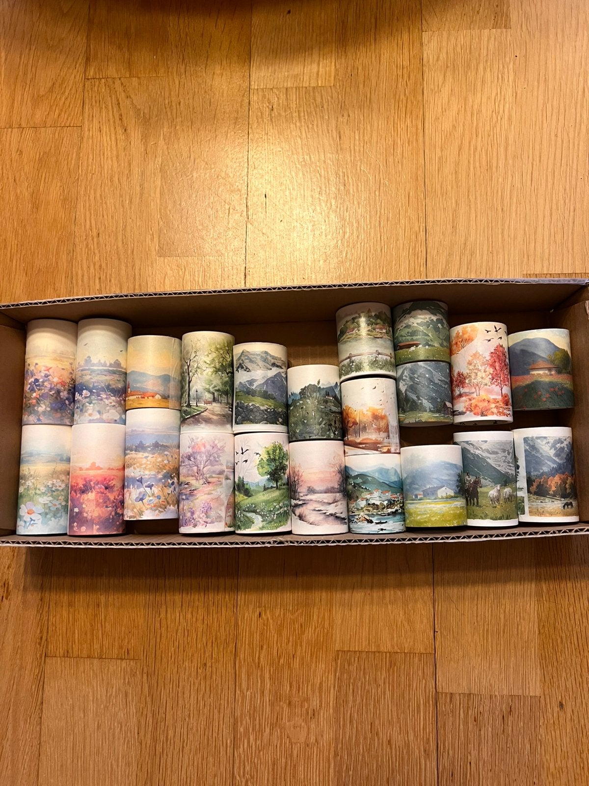 Decorative Washi tape met landschapsmotief 22 stuks, Ophalen of Verzenden, Zo goed als nieuw