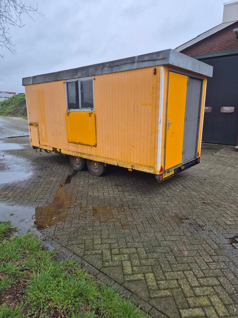 Grote Houten Schaftwagen Pipowagen Bouwkeet Schaftkeet Tiny, Doe-het-zelf en Verbouw, Bouwketen en Schaftketen, Ophalen of Verzenden