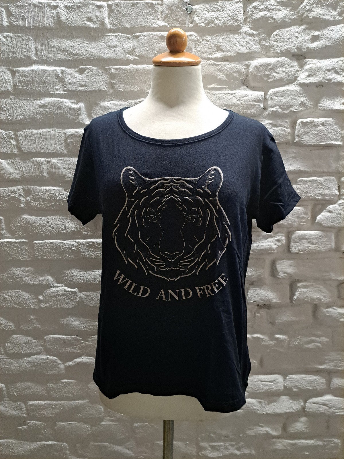 Zeeman T-shirt met tijgerprint - Maat 40, Kleding | Dames, Maat 38/40 (M), Verzenden, Zeeman, Zwart