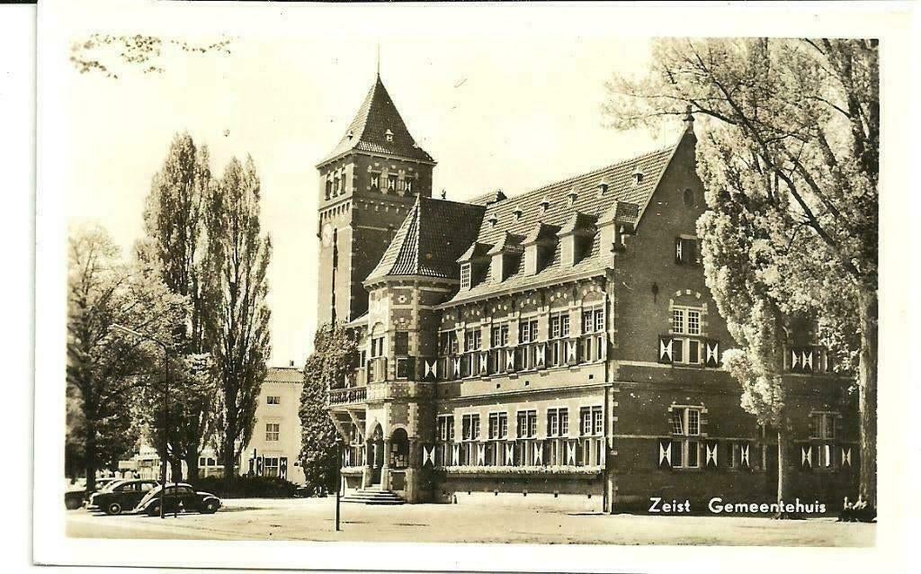 AK Zeist - Gemeentehuis, panorama, Verzenden, 1940 tot 1960, Ongelopen, Utrecht