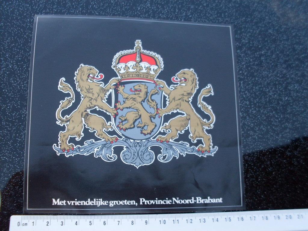 grote sticker provincie noord brabant logo embleem wapen, Verzenden, Zo goed als nieuw, Overige typen