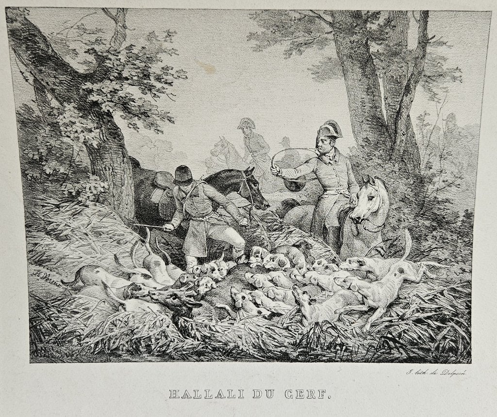 Hallali du Cerf van Delpech, Antiek en Kunst, Kunst | Etsen en Gravures, Ophalen of Verzenden