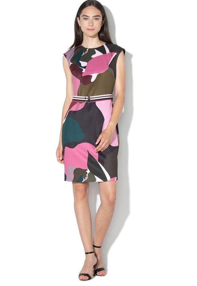 Ted Baker jurk met abstracte print maat 5, Meerkleurig, Maat 42/44 (L), Nieuw, Ophalen of Verzenden