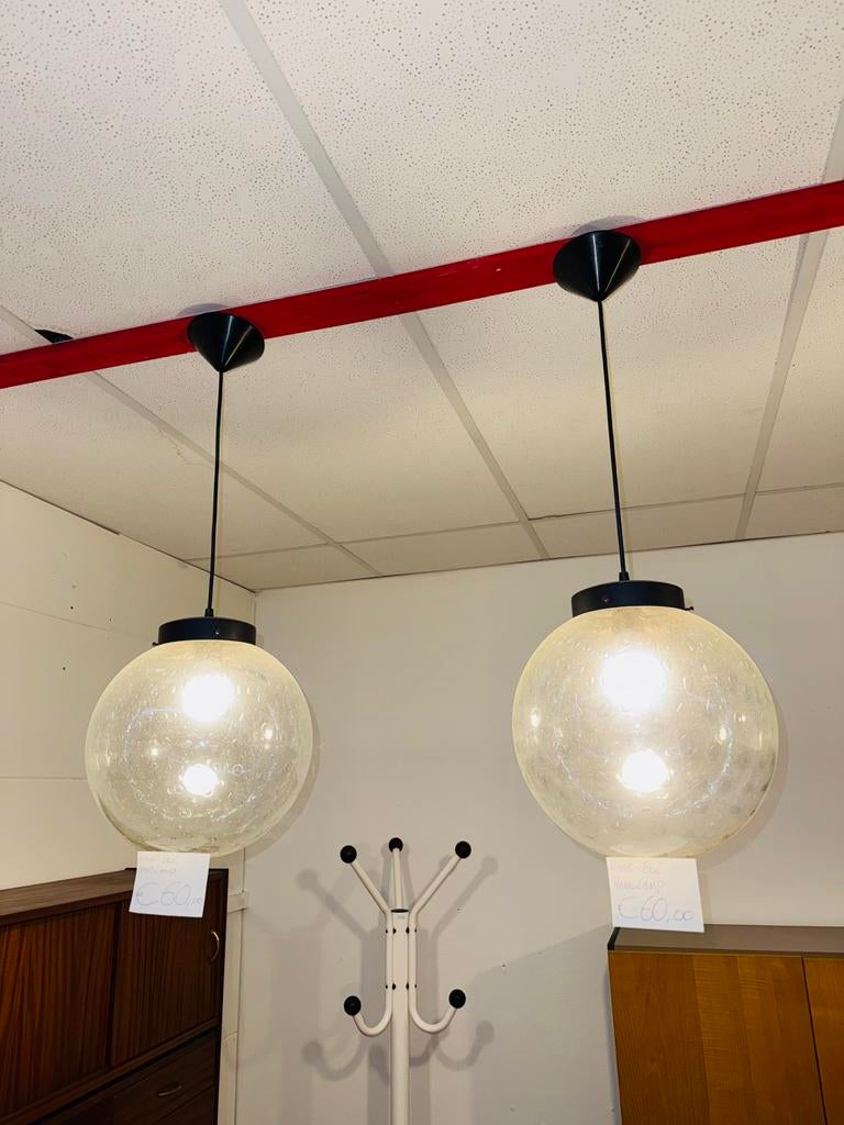 Drie vintage Raak Bol hanglampen, Ophalen of Verzenden, A, A, A