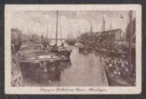 Vlaardingen Koningin Wilhelmina Haven Boten., Ophalen of Verzenden, Voor 1920, Ongelopen, Zuid-Holland