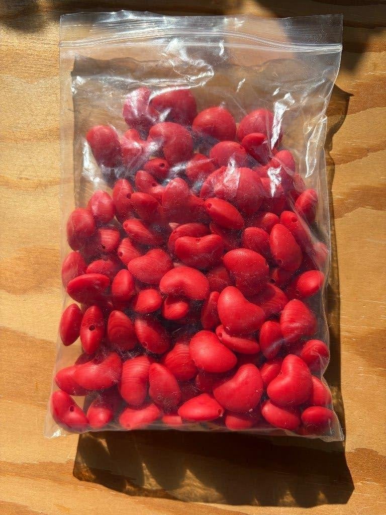 Siliconen kralen rood 100 stuks, Ophalen of Verzenden, Nieuw, Kraal