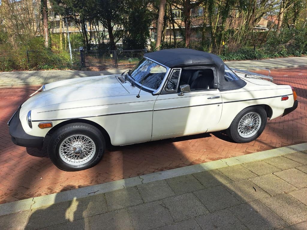 MGB Cabrio 1979 Wit Overdrive, B, Zwart, Cabriolet, Wit