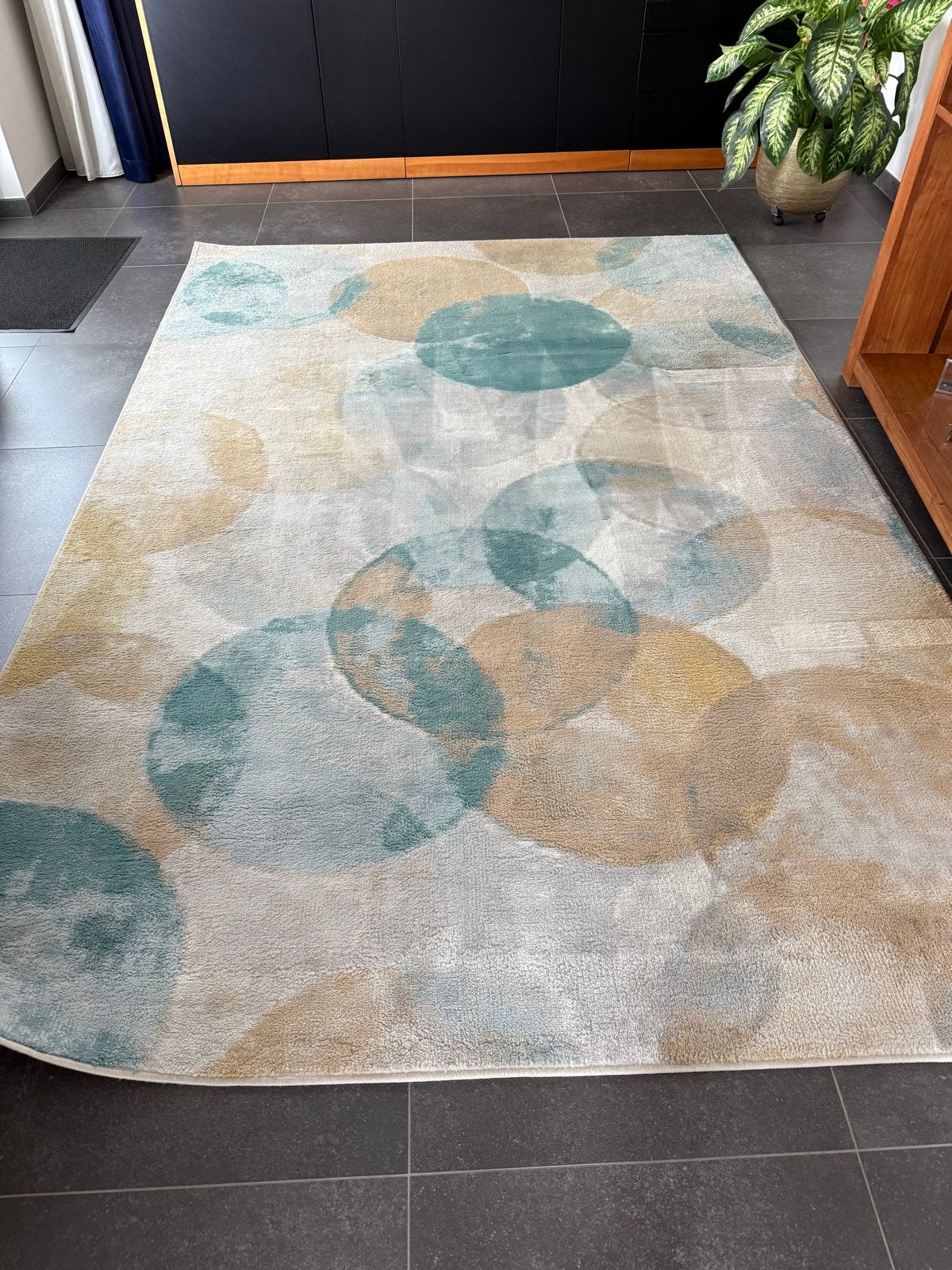 IKEA Vloerkleed Groen/Geel 200x300cm - Gebruikt, Ophalen, Gebruikt, 200 cm of meer, Rechthoekig