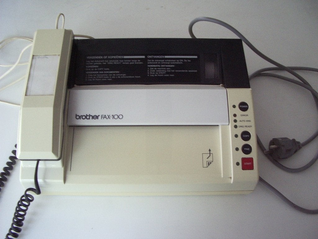 Fax  -  Brother  fax  100;  incl.  telefoon, Ophalen, Gebruikt, Fax-Telefoon combi