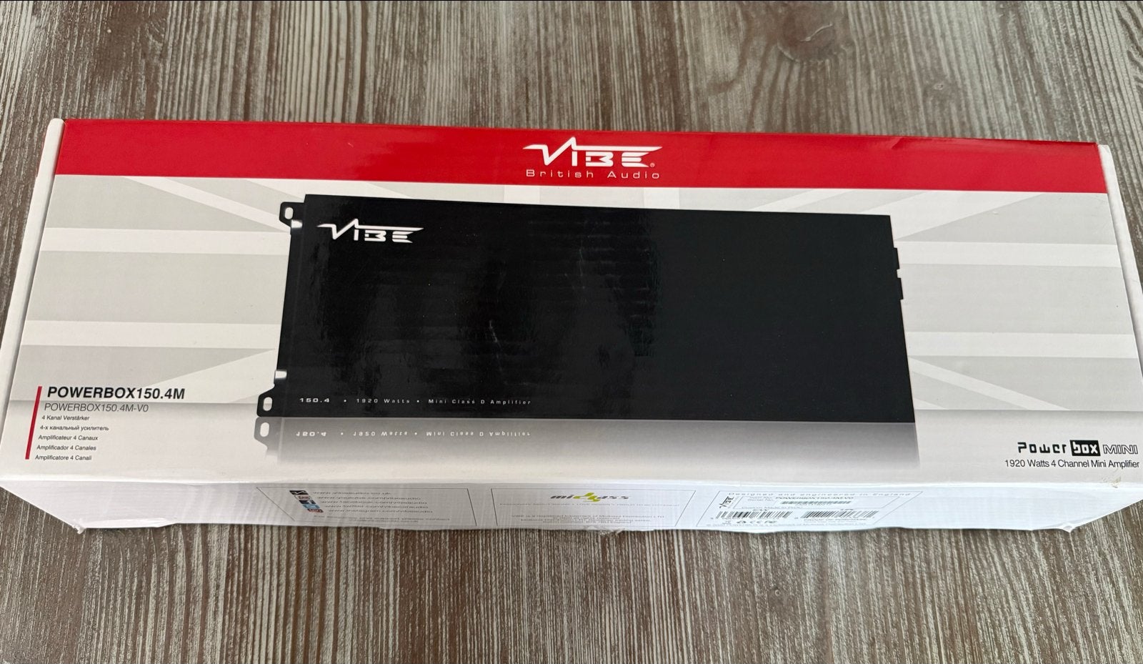 Vibe Powerbox 150.4M Mini Klasse D Versterker, Overige systemen, Nieuw, 120 watt of meer, Ophalen