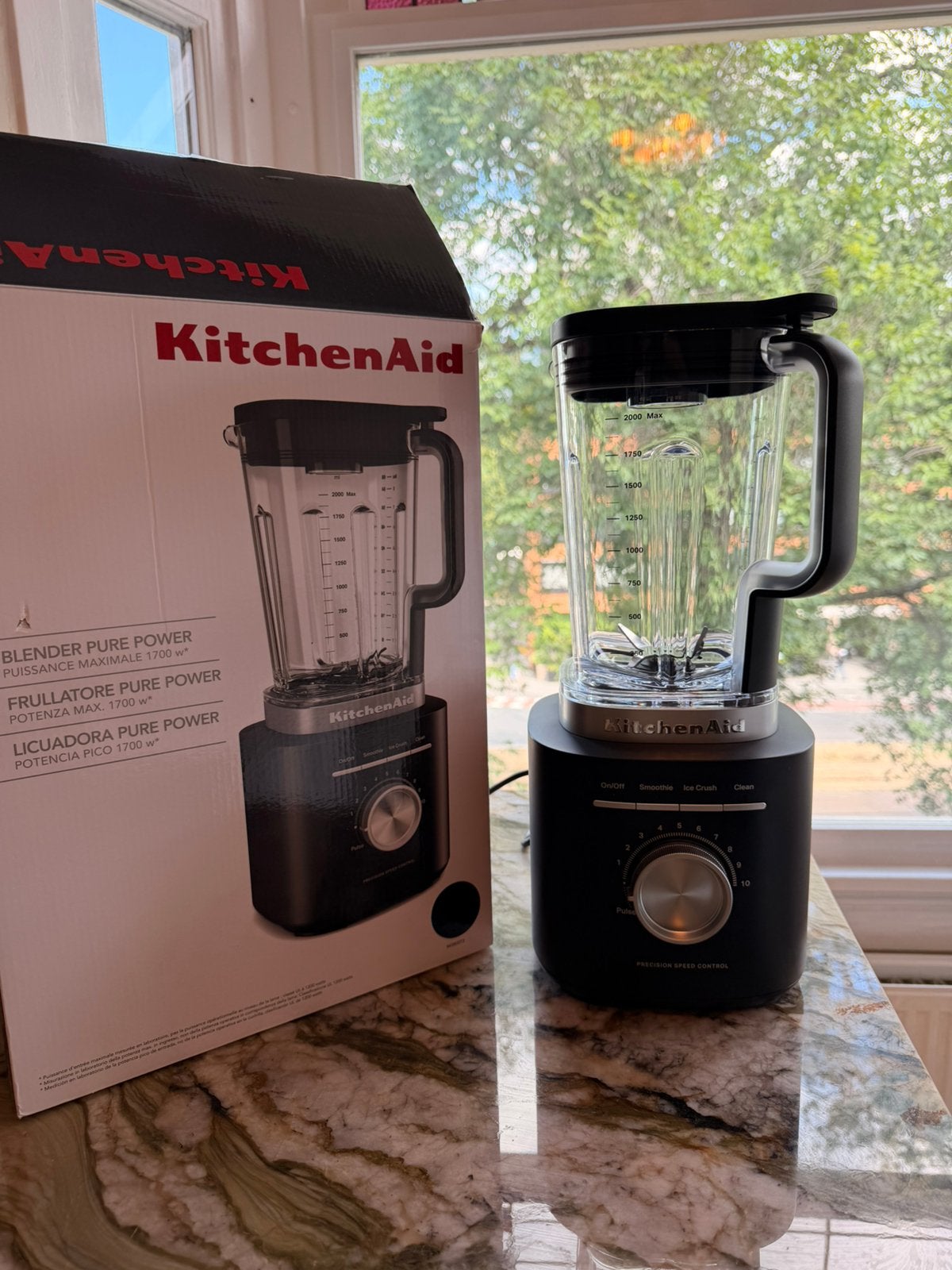 Zwarte Kitchenaid blender gloedniew in de doos, Witgoed en Apparatuur, Blenders, Ophalen, Nieuw, Blender