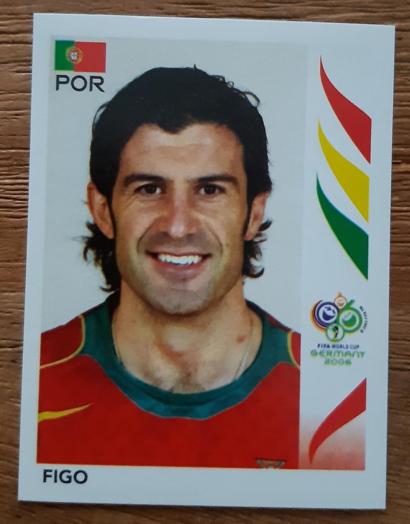 Panini Figo Portugal WK 2006 Duitsland, Ophalen of Verzenden, Zo goed als nieuw, Sticker