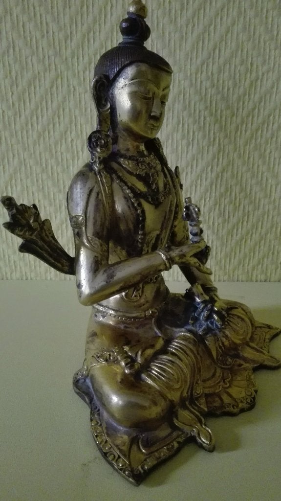 oud chinese bronze buddha verguld, Ophalen