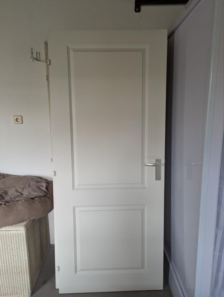 Set van 2 stompe binnendeuren in jaren 30 stijl, Doe-het-zelf en Verbouw, Deuren en Horren, Ophalen, Gebruikt, Binnendeur, Minder dan 200 cm