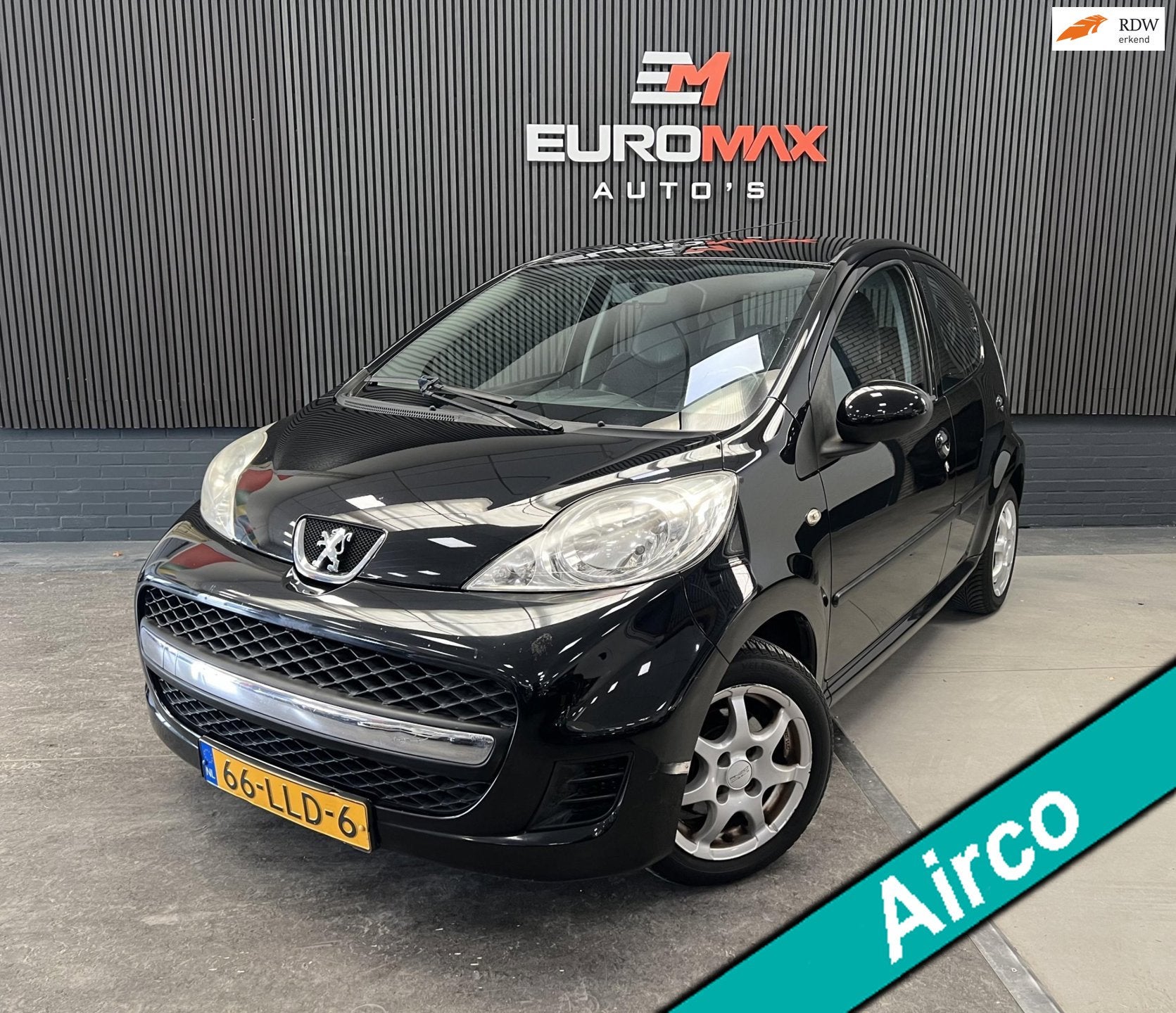 Peugeot 107 1.0-12V XS - NAP - Airco - Zuinig, Auto's, Peugeot, Voorwielaandrijving, Gebruikt, Zwart, 4 stoelen