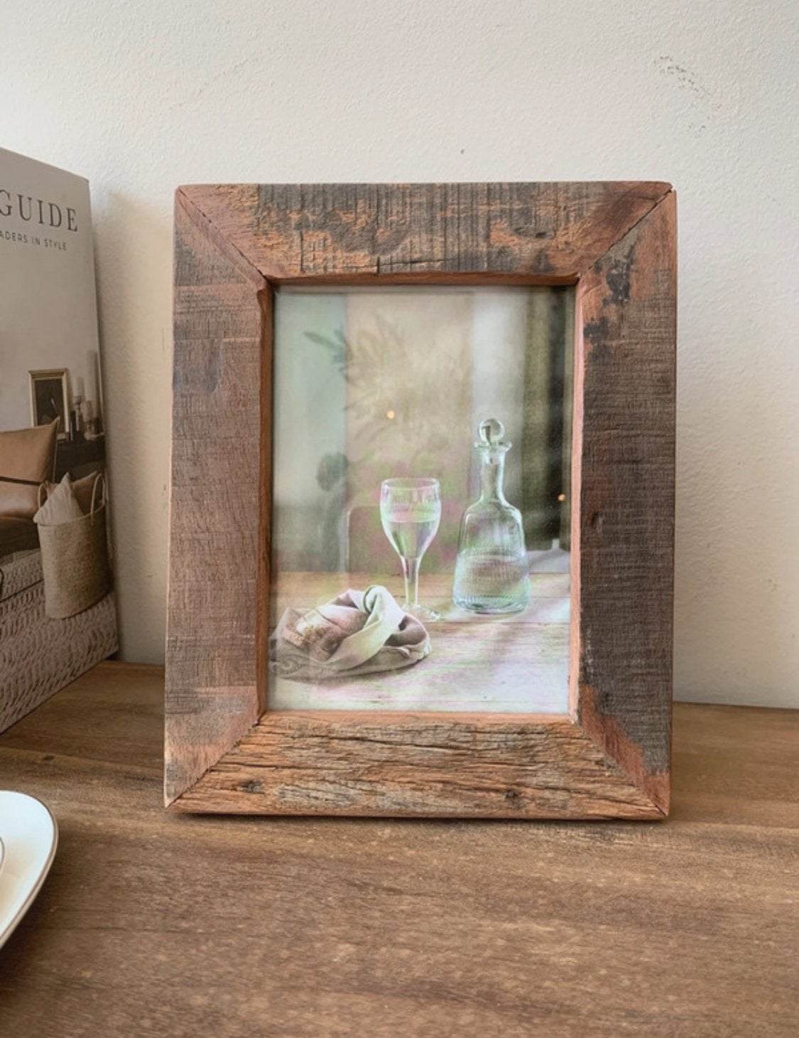 Oud houten fotolijstje, Huis en Inrichting, Woonaccessoires | Lijsten, Ophalen of Verzenden, Nieuw, Hout, Minder dan 50 cm