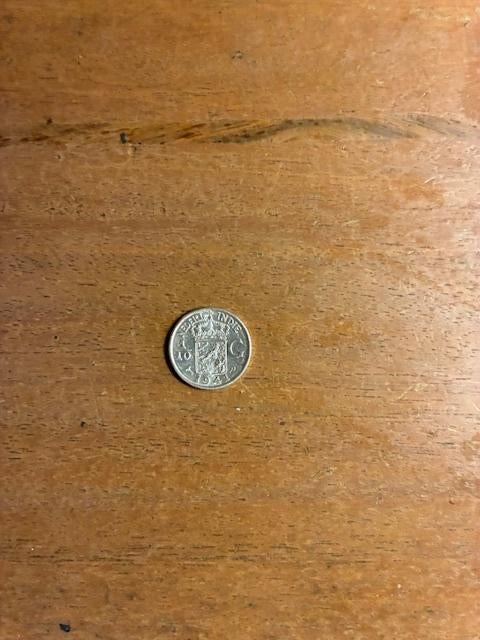 10 cent zilver Nederlands Indië 1941, Zilver, Ophalen of Verzenden, 10 cent, Koningin Wilhelmina