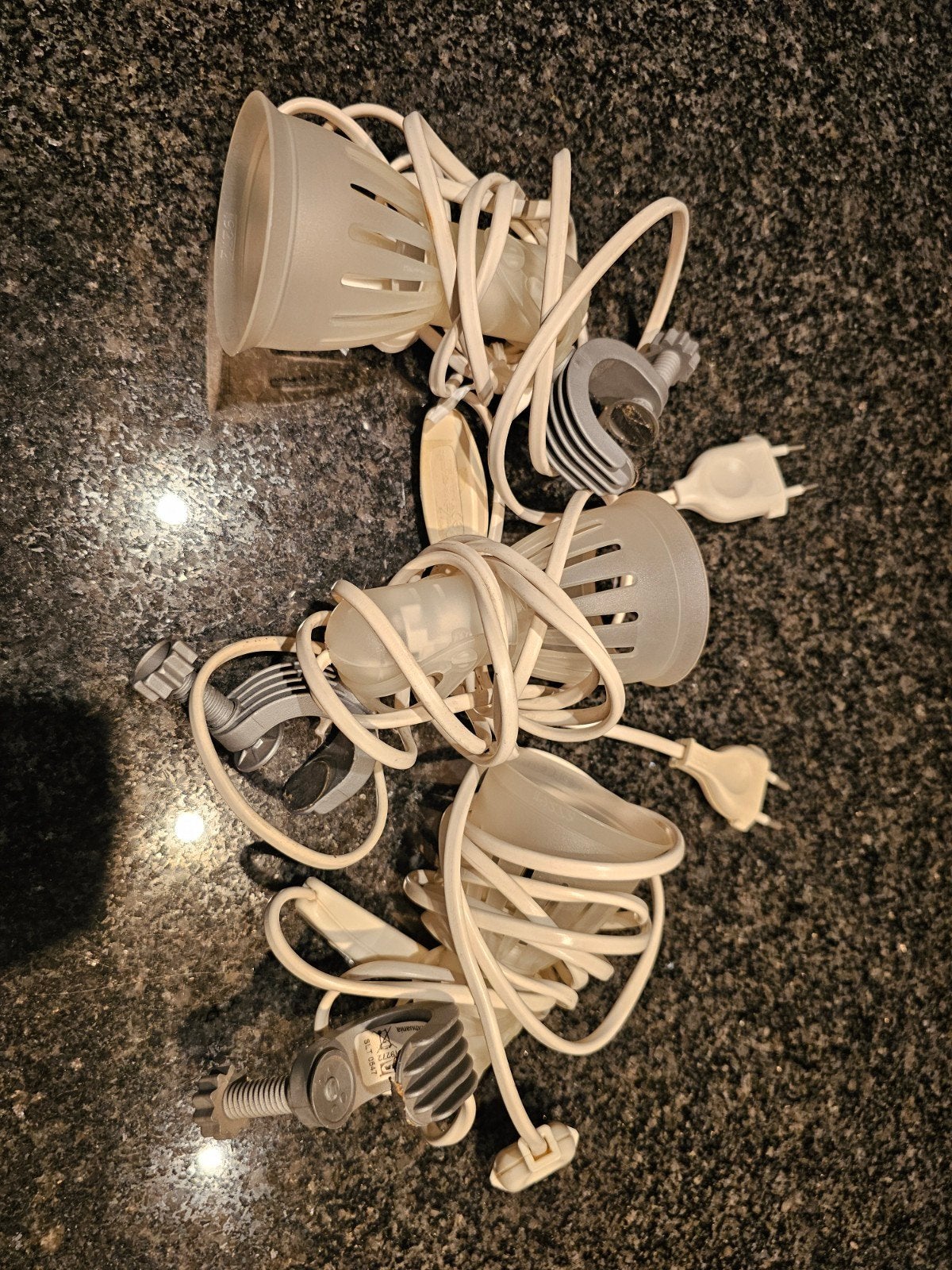IKEA SLT 0547 Spotjes met Klem - Set van 3, Ophalen, Wit, Gebruikt, Kunststof