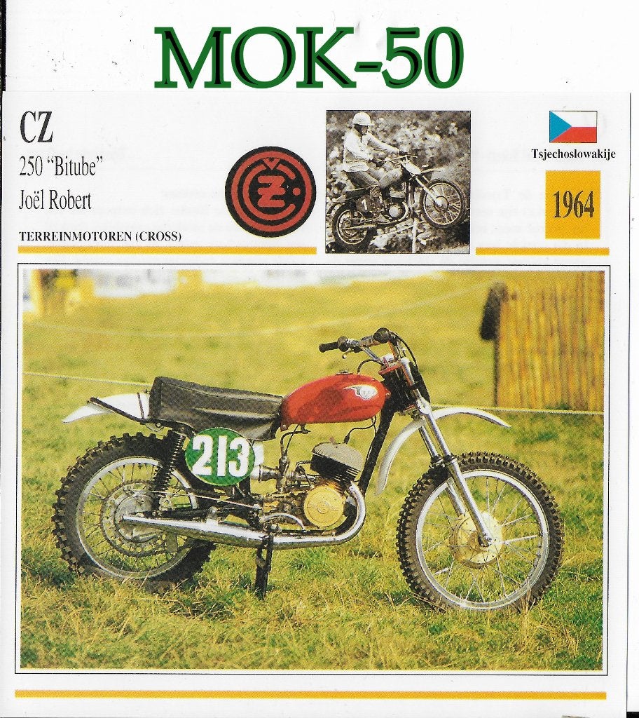 Mok50 motorkaart cz 250 bitube joel robert ( 1964), Ophalen of Verzenden, Zo goed als nieuw, Motoren